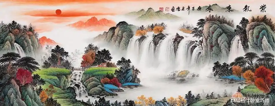 旺财旺人山水画,风水 客厅挂什么画 聚财旺财风水画