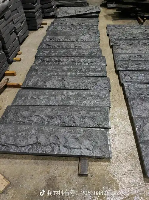 654芝麻黑背景墙自然面-供应信息-中国石材网