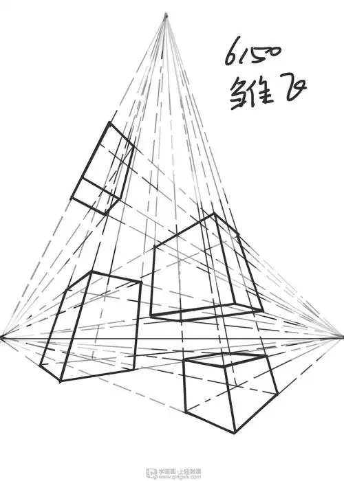 雏飞rh06150临摹三点透视图
