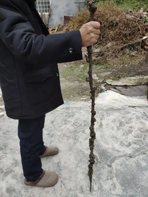 民国天然老树瘤拐杖拐棍