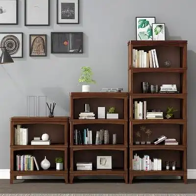 美式组合书柜五层图片