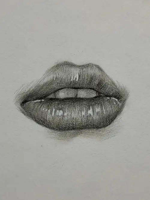 素描如何画嘴唇