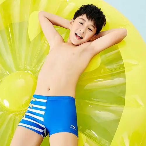 李宁儿童泳裤男童小孩泳装泳衣卡通儿童泳衣