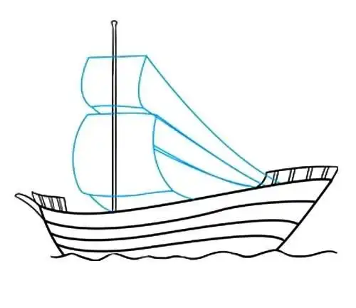 的画法简笔画】彩色的海盗船简笔画步骤图解教程,图片,简笔画-学笔画
