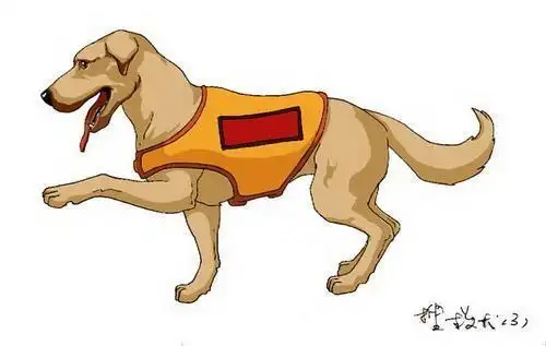 搜救犬简笔画