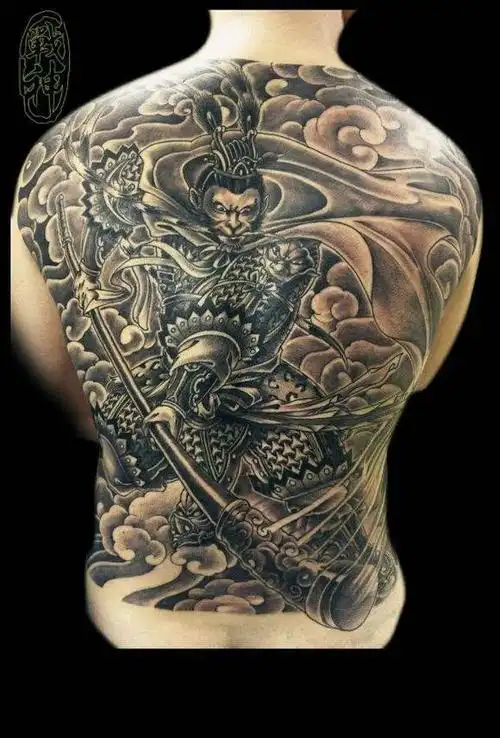 孙悟空纹身 24款大满背的齐天大圣纹身图案作品(7/24)