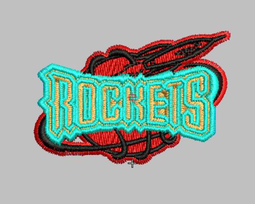 休斯顿火箭队logo绣花刺绣文件nba logo绣花刺绣houston-rocket
