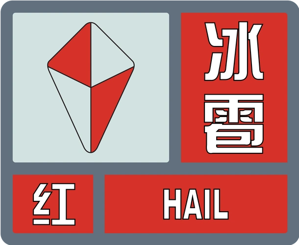 冰雹红色预警信号