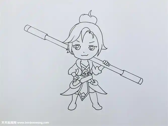 王者荣耀猴子致尊宝简笔画