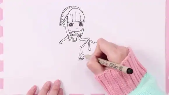 小伶玩具:小葩教大家如何画超美天枰座娃娃,小葩的手太会画了-母婴