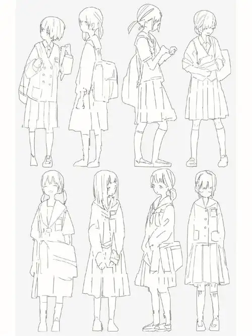 jk制服知识大全之线稿