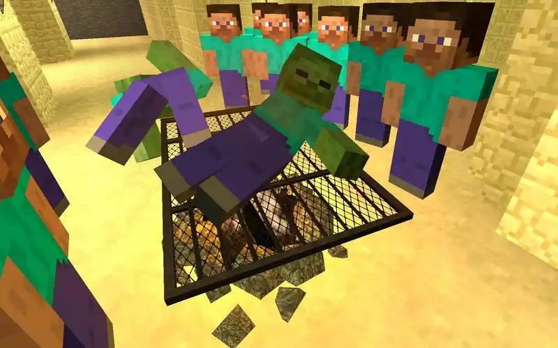 我的世界史蒂夫居然吃烤僵尸