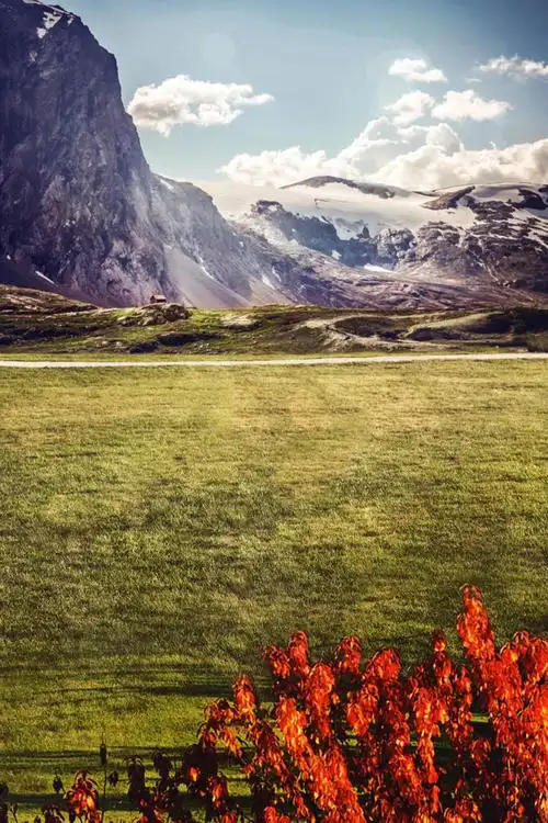 远山草地风景背景图片素材