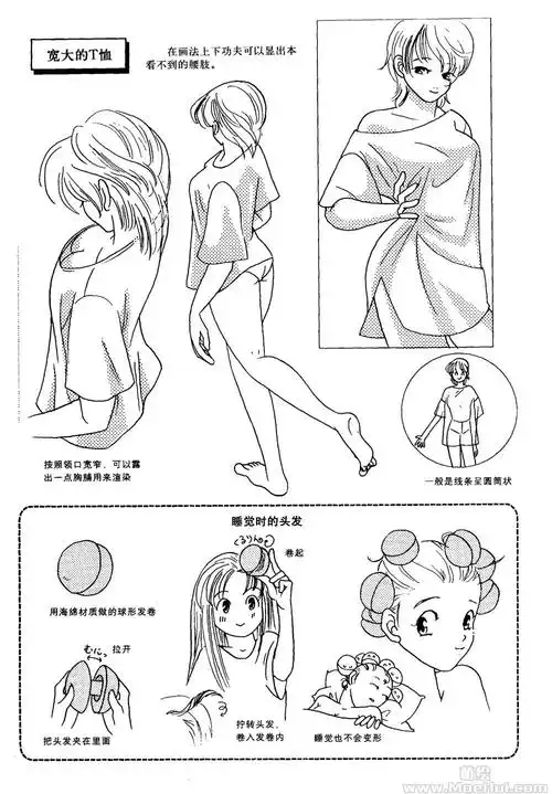 漫画教程卡通漫画绘画技法美少女的画法129p