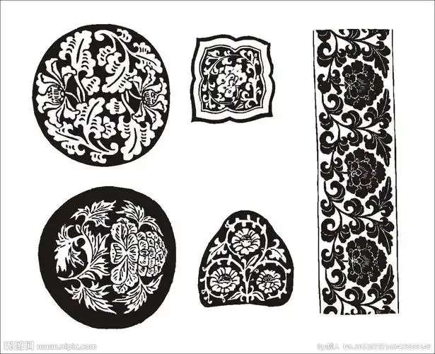 宋代花卉纹图片