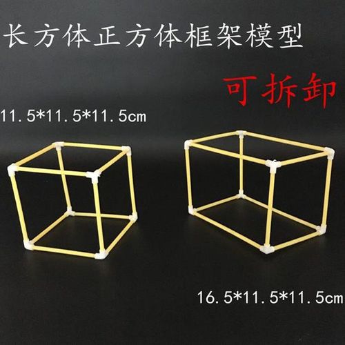 正方体长方体框架模型sx6345 正方体长方体的结构棱边关系棱长