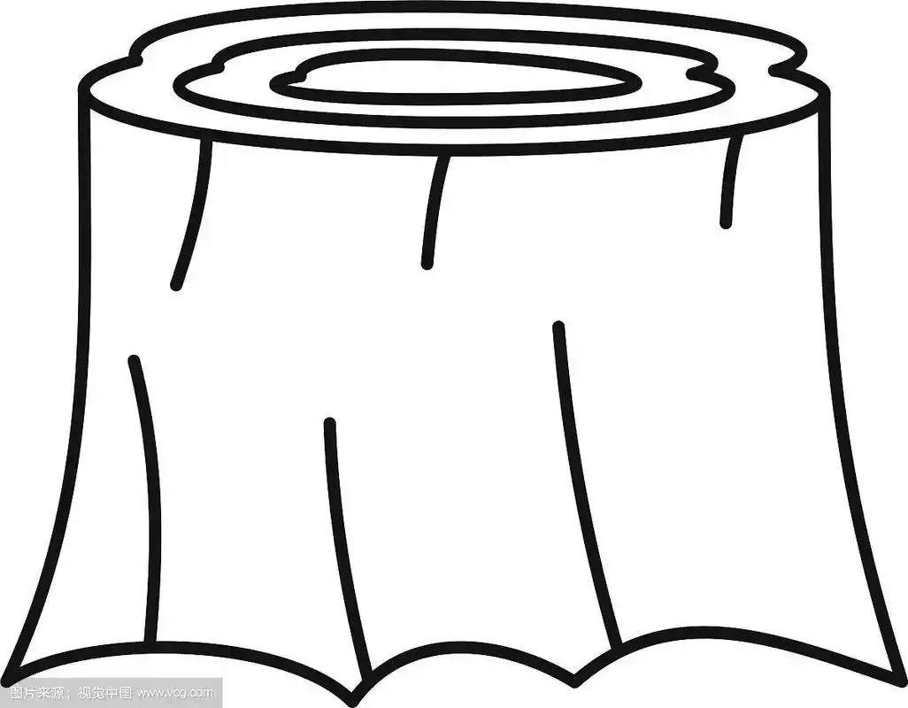 森林砍树图标轮廓风格