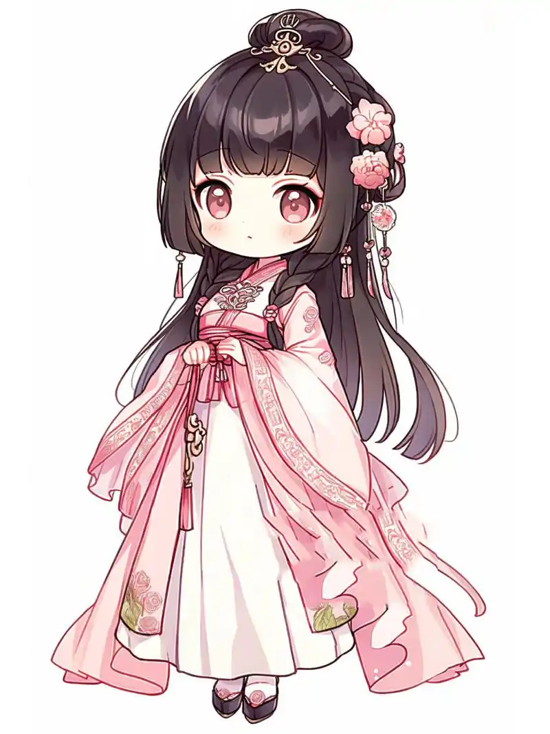 素材#02#素材分享#02#女孩#02#q版人物矢量图##q版人物#02