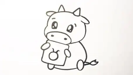 教你画q版金牛座头像,是金牛座的看过来