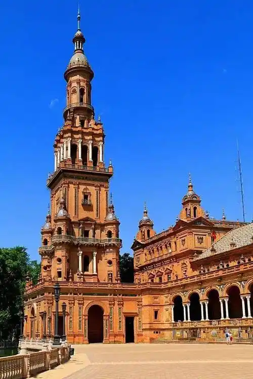 塞维利亚西班牙广场_小桥_建筑_瓷雕