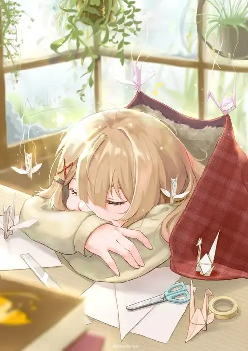 睡着了插画图片壁纸