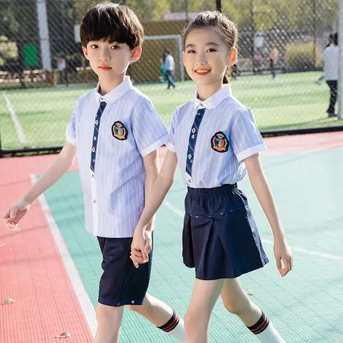 校服套装小学生夏装幼儿园园服夏季运动会亲子活动班服英伦表演服