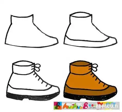 鞋子简笔画图片大全 教程鞋子简笔画鞋子简笔画图片儿童简笔画鞋子的