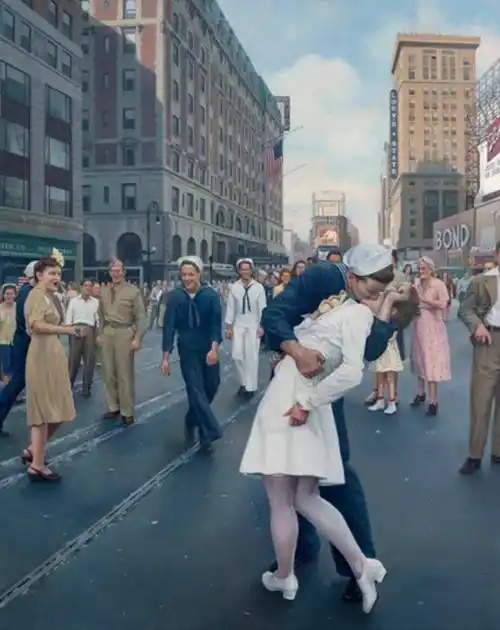 胜利之吻二战以后他们接吻的照片传遍全世界却一生再没见过面