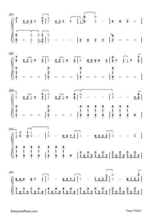 let it go简单版-冰雪奇缘主题曲双手简谱预览2