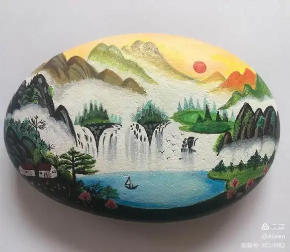 收藏的精美石头画 - 美篇