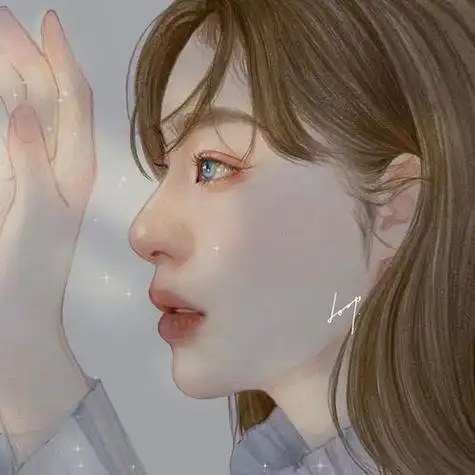 doop手绘女生头像韩国插画师美女