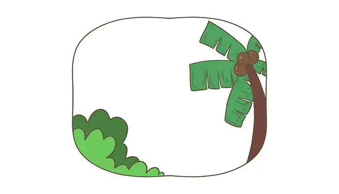 椰子树文本框简笔画 椰子树文本框简笔画怎么画-锦跋艺考网