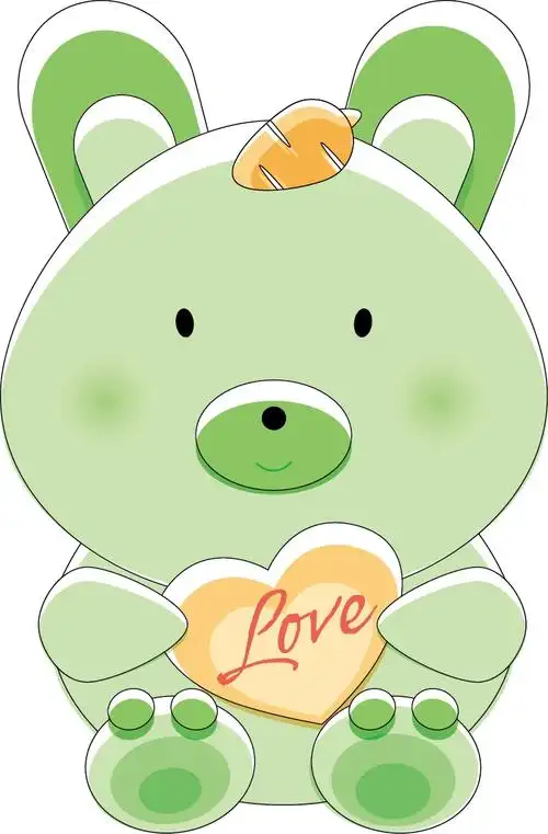 可爱的动物卡通设计模板素材