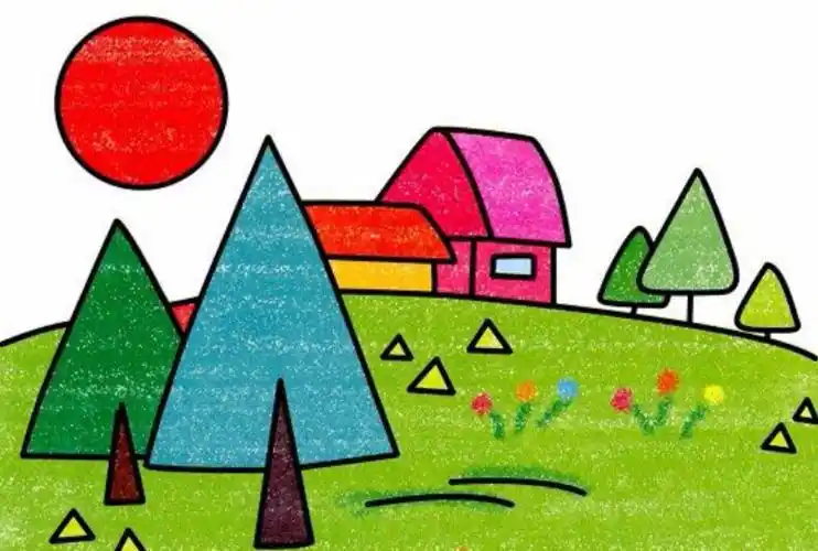 3d画 数字画画简笔画风景画幼儿园幼儿园简笔画风景