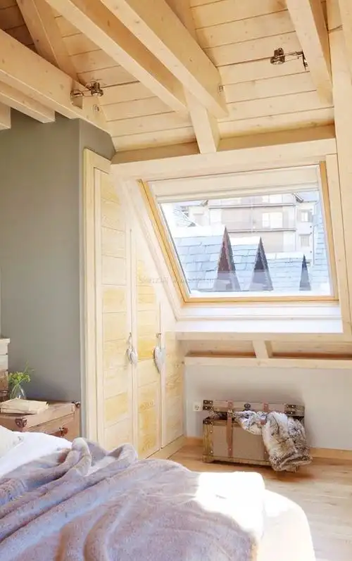 顶楼带斜顶阁楼室内设计装修效果图片