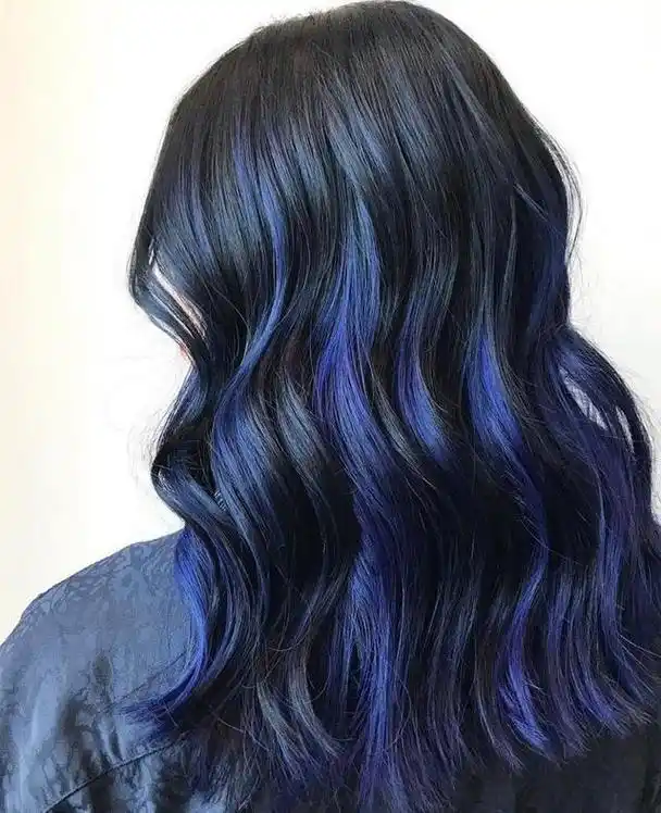 情人节约会,一款蓝发色让你气场全开,附送:蓝黑色操作和护色