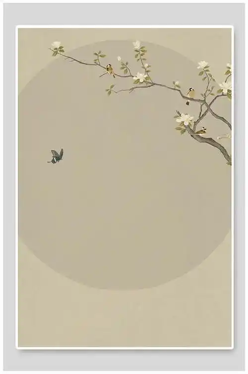 简约精美楼阁中国风背景