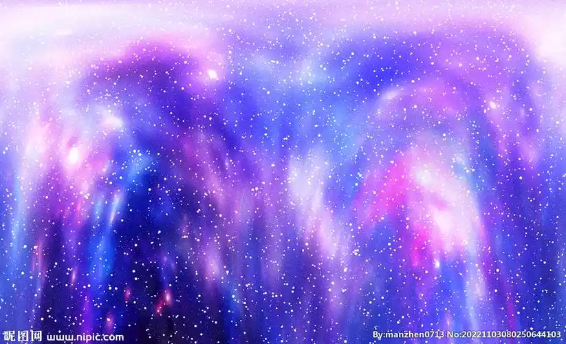 蓝色梦幻唯美星空宇宙银河背景