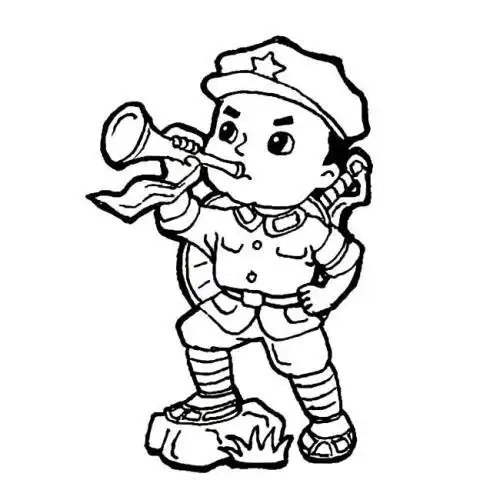 解说卡通小红军简笔画卡通小红军敬礼头像红军简笔画八路军战士简笔画