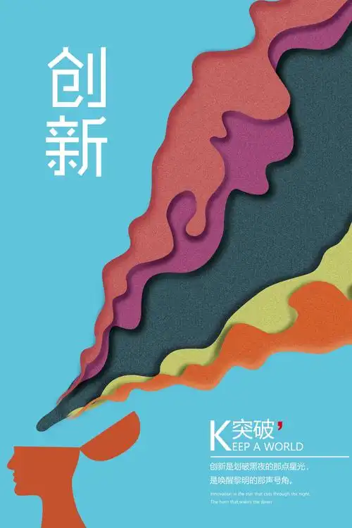 创意企业文化脑洞创新海报