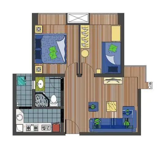 装修设计中,这样的平面图是用什么软件画的?