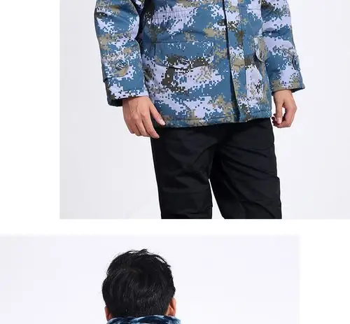 服作训大衣男加厚海军棉大衣耐磨保暖冷库冬季防寒军大衣海洋迷彩大衣