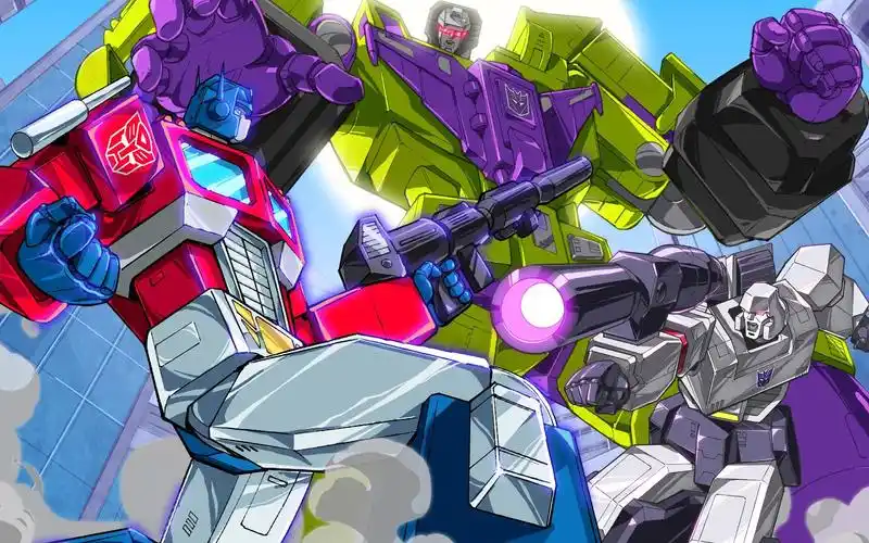 3d还原经典变形金刚g1动画片角色机器恐龙大黄蜂擎天柱大战威震天