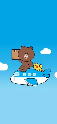 可爱布朗熊手机壁纸