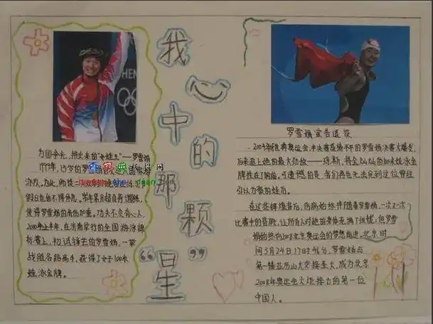 写一个自己偶像的手抄报 介绍自己的手抄报