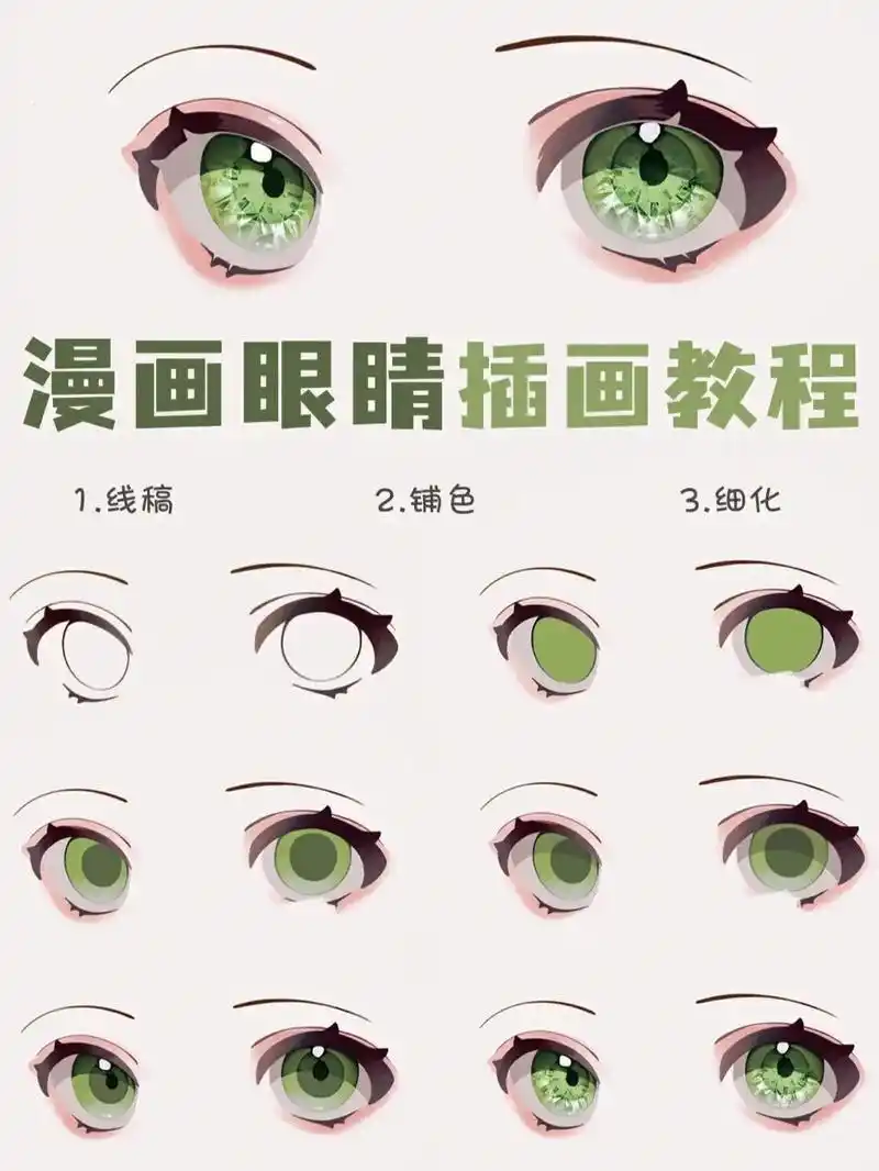 日系平涂眼睛画法教程|有手就会系列94|日系平涂眼睛画法教程 - 抖
