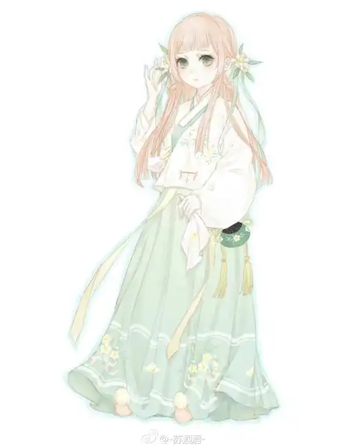 古风手绘汉服设计汉元素