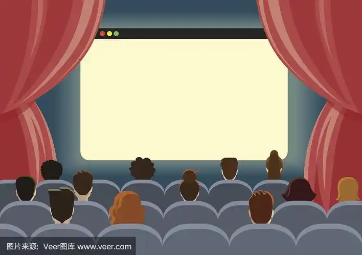 在线电影院观看电影院空屏幕模板模型概念平面网络信息图向量.