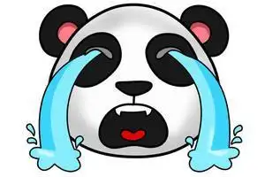哭泣的熊猫动物头像简笔画动物 猫 流泪的小猫简笔画小猫受了委屈在