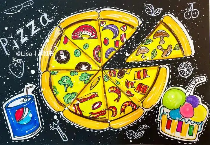 少儿创意美术披萨适合7岁左右